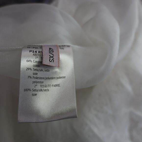 Giambattista Valli RESORT 2014 Off White Cotton Silk Blend Mini Dress Size XS - Picture 10 of 16